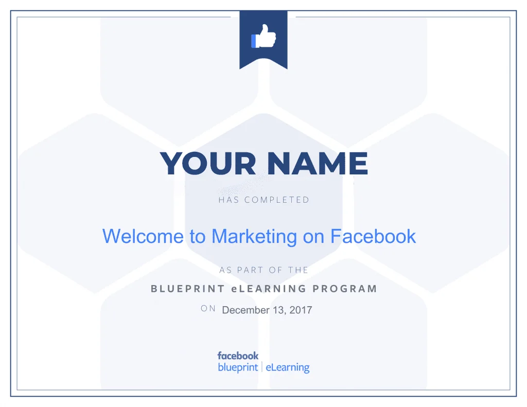 Digital Marketing Course Certificate by Meta